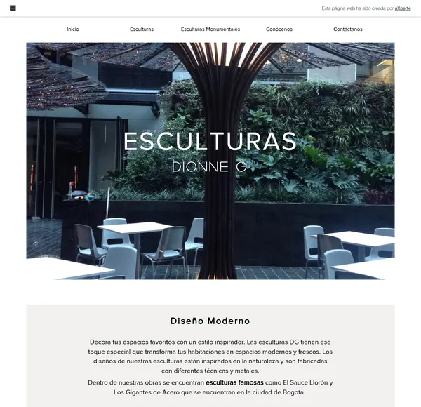 Web anterior de Esculturas DG, antes del rediseño